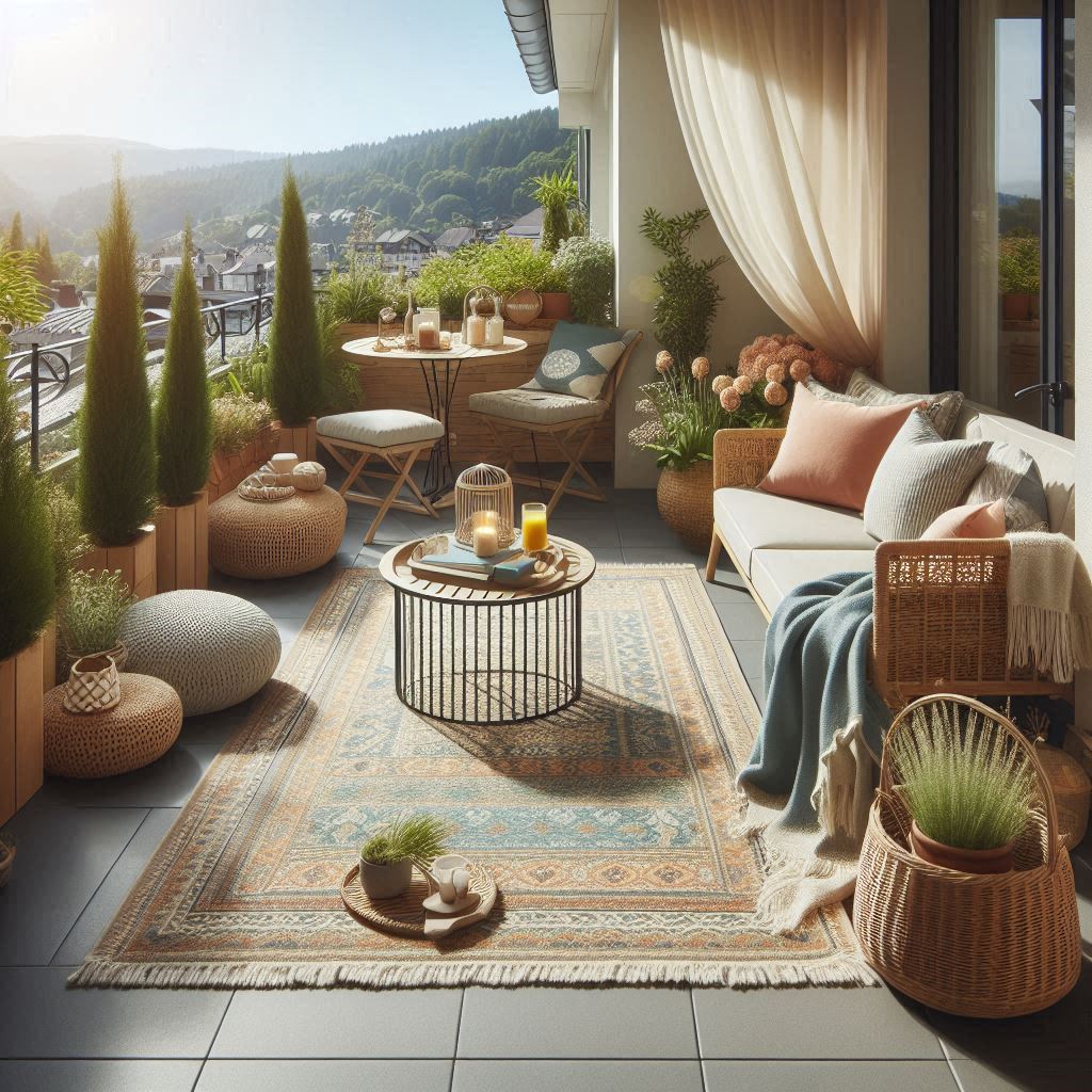 How to Use Outdoor Rugs to Style Your Balcony or Terrace